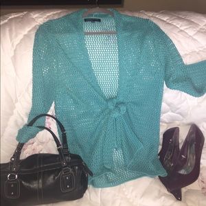 Jones New York open weave, jade cardigan 🖤🖤🖤