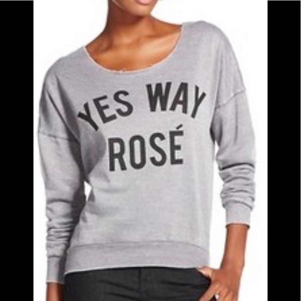 Karma Nation Yes Way Rosé Sweatshirt Size XS NWT