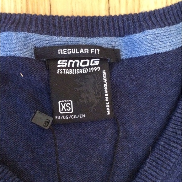 Smog Navy Blue Basic Sweater - Picture 3 of 3