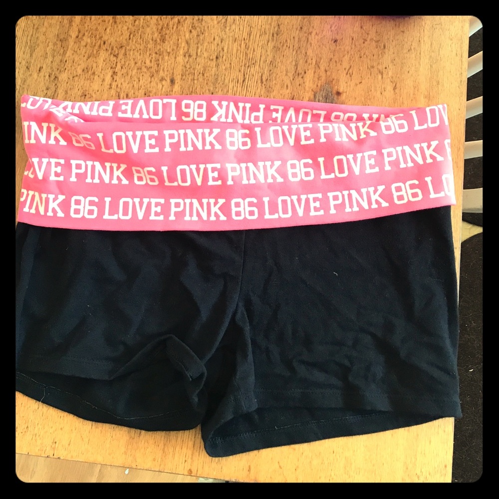PINK yoga shorts