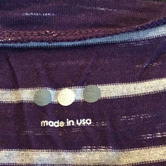 Three Dots Striped Soft & Flowy Short Sleeve Tunic - Picture 4 of 4