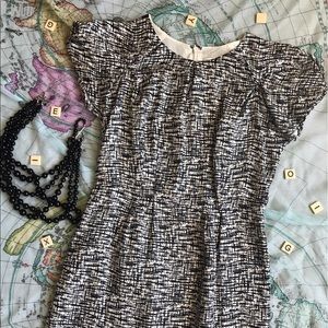 Banana Republic Black and White Silk Dress