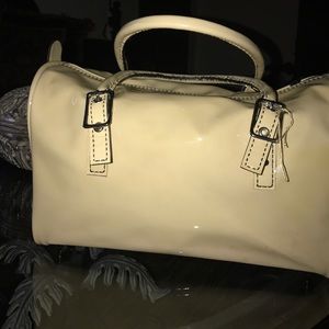Handmade beige purse with wallet