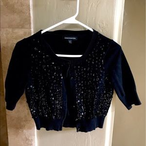 Express Mini Cropped Sweater Black Sz XS
