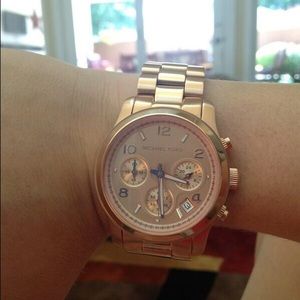 Authentic Michael kors rose gold watch