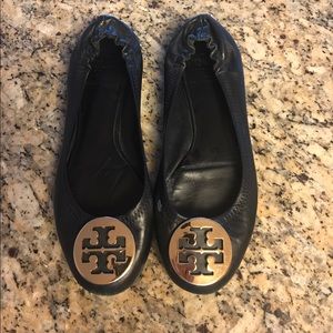 Tory Burch Minnie Travel Leather Ballet Flats
