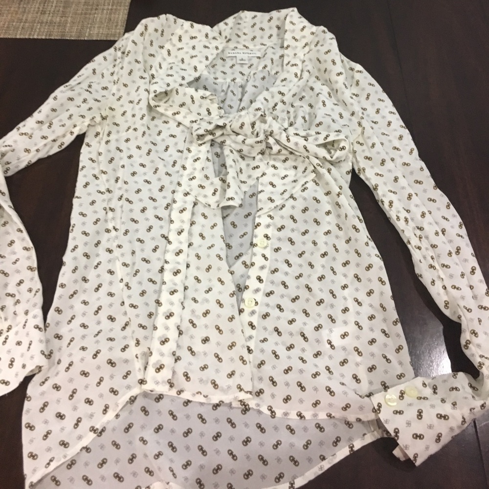 Banana Republic bow blouse