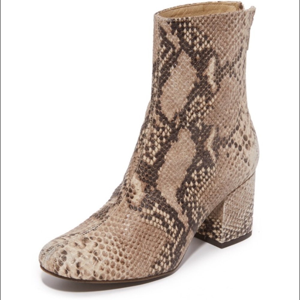 Free People Snakeskin Booties