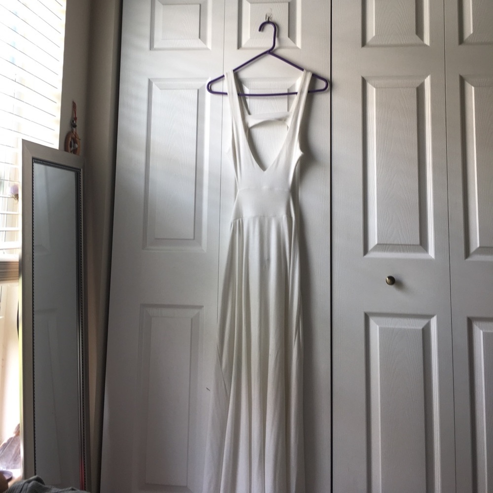 Sexy white maxi dress