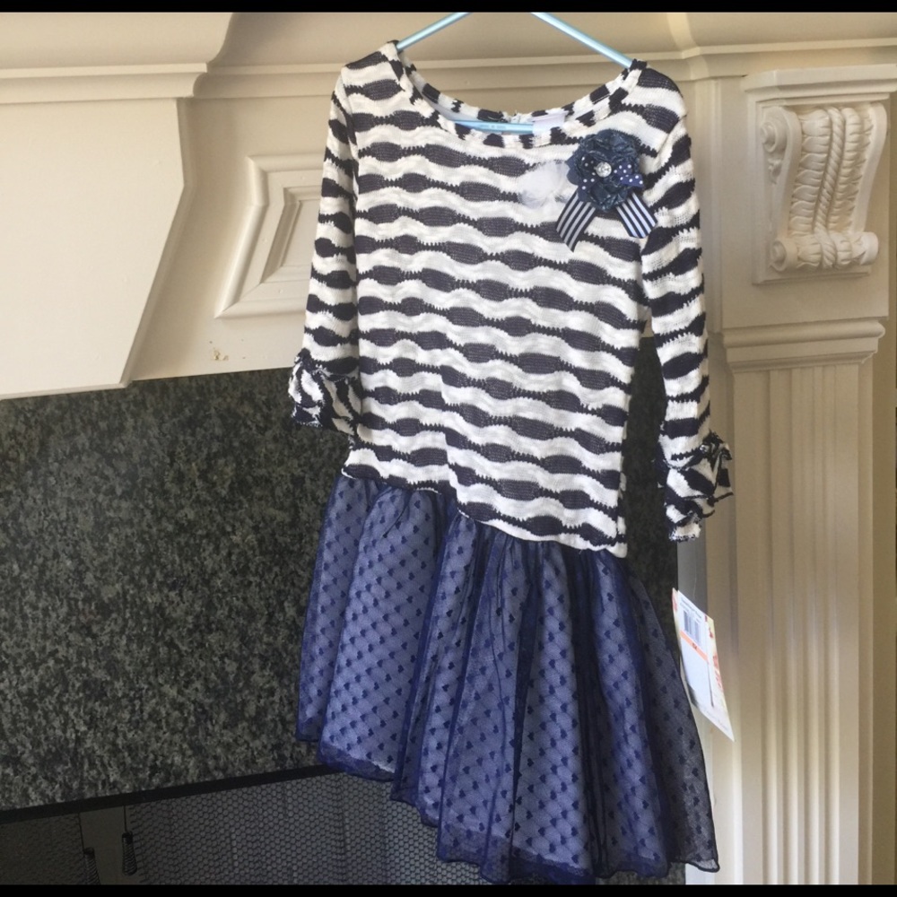 NWT BLUE AND WHITE DRESS