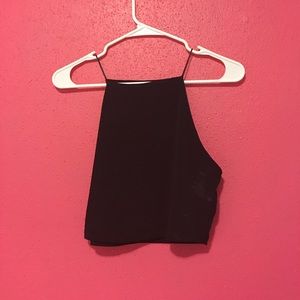 A black crop top