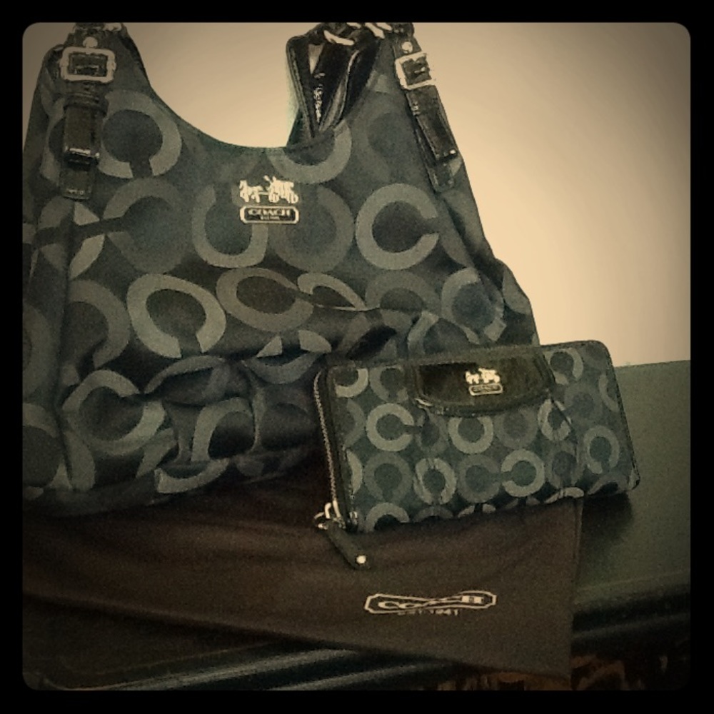 Canvas Coach Shoulder Bag