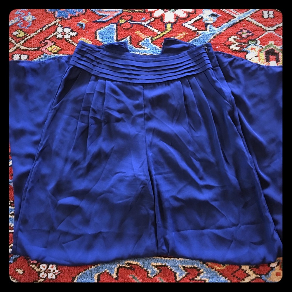 Double zero Blue high waisted chiffon slacks