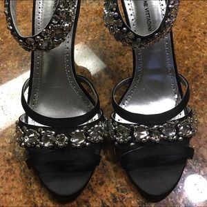 Black Special Occasion ankle strap shoes