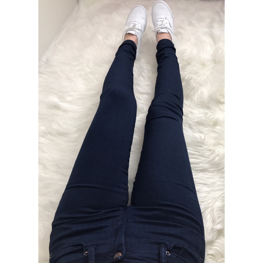 KENDRA Dark Denim Blue Skinny Jeans