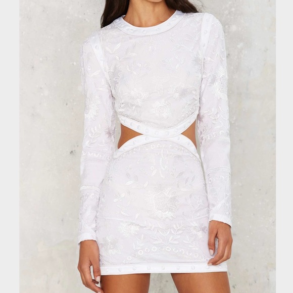 Nasty Gal White Felicity Cutout Dress - Picture 2 of 4
