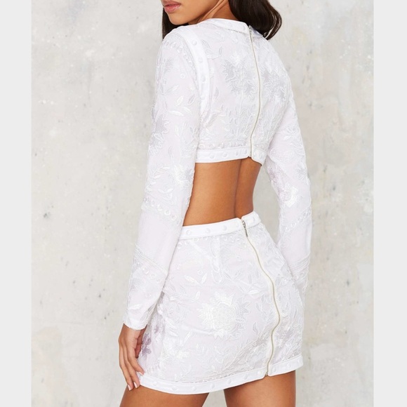 Nasty Gal White Felicity Cutout Dress - Picture 3 of 4