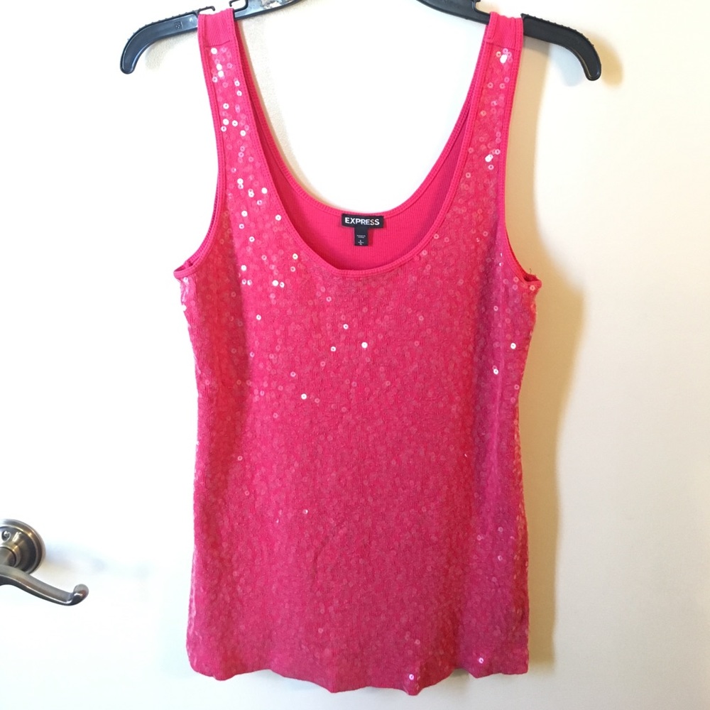 Sequined Express Tank Top