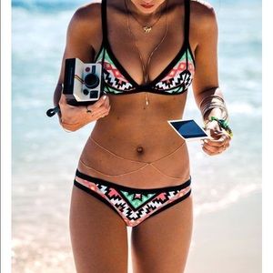 Tribal print bathing suit