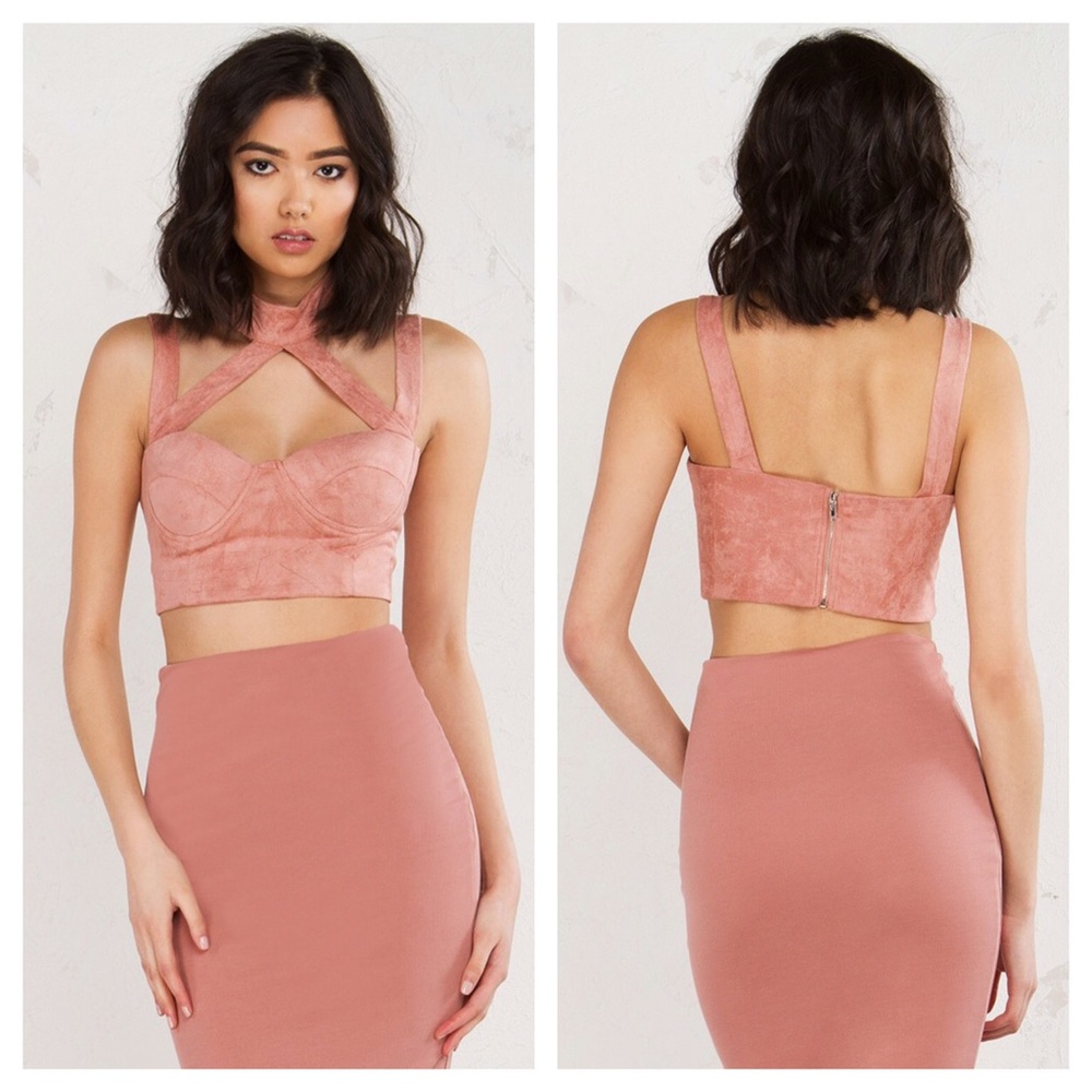 Blush Caged Choker Bralette
