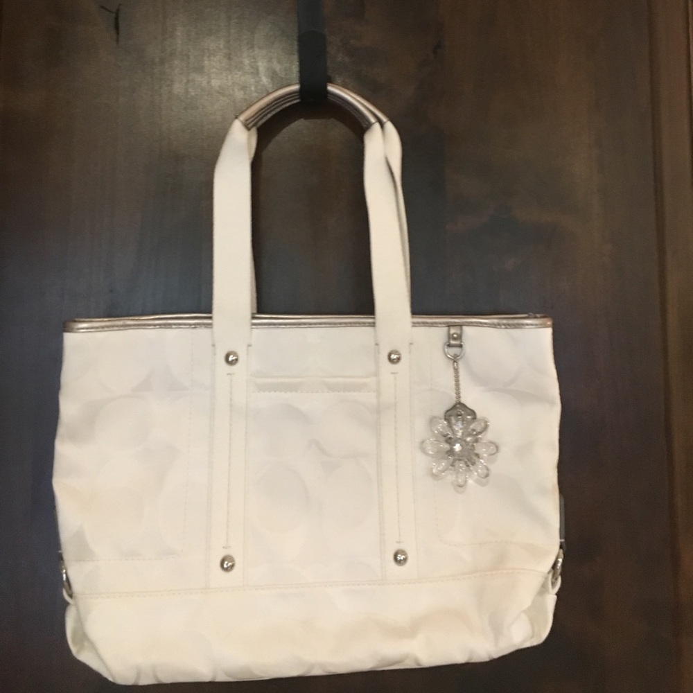 White coach bag