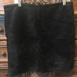 Leather/ suede women's mini skirt, size 16
