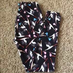 LulaRoe Unicorn Stork Leggings OS
