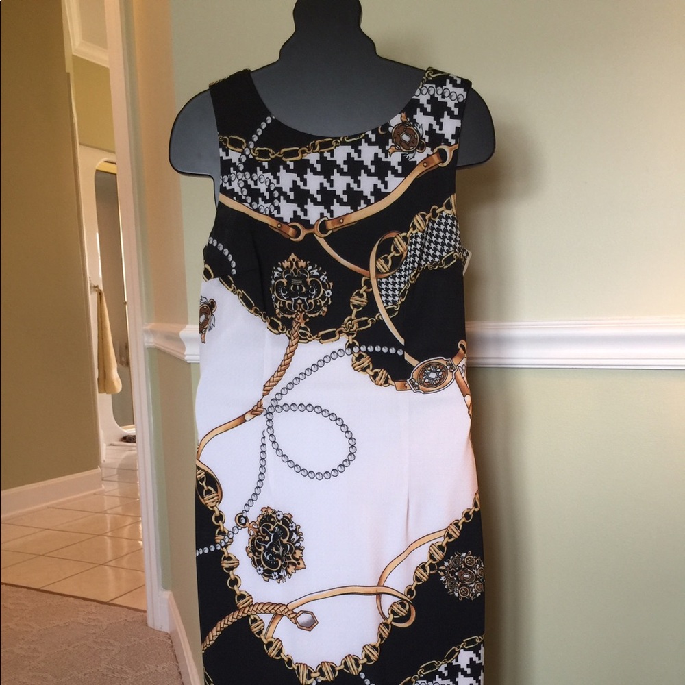 Joseph ribkoff gold and black dress
