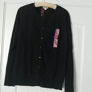 Black button down sweater