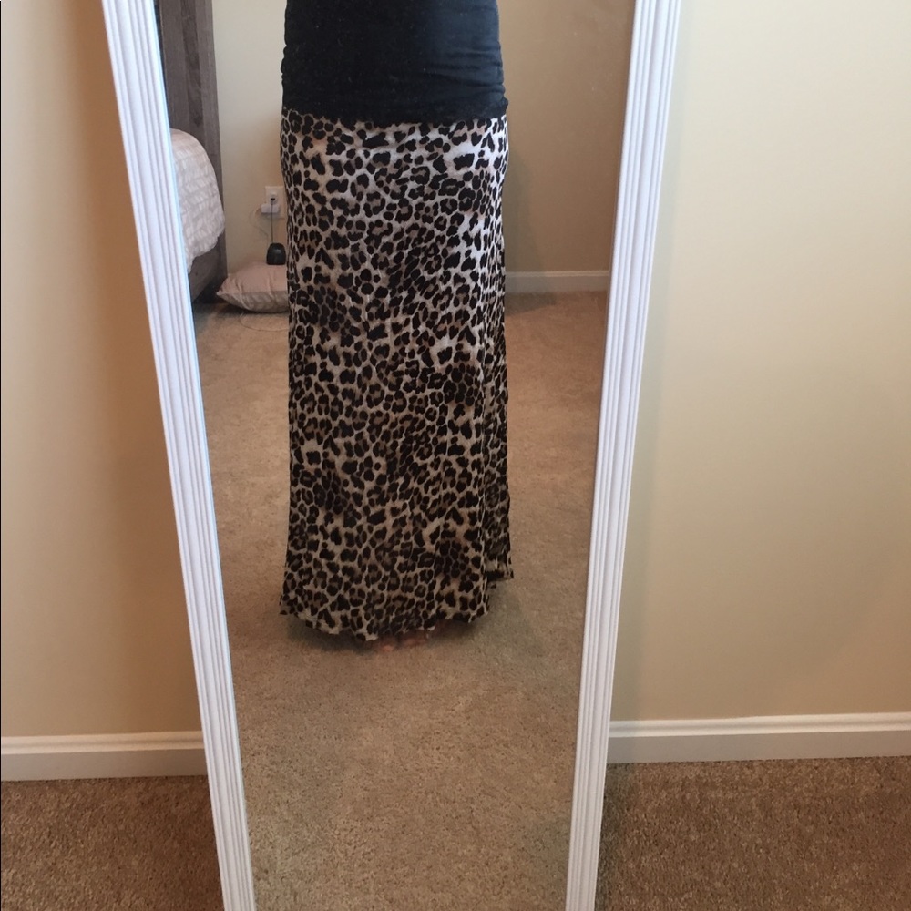 Cheetah Print Maxi Skirt