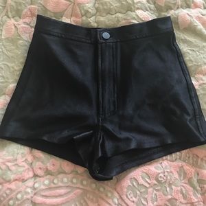 American apparel disco shorts in black