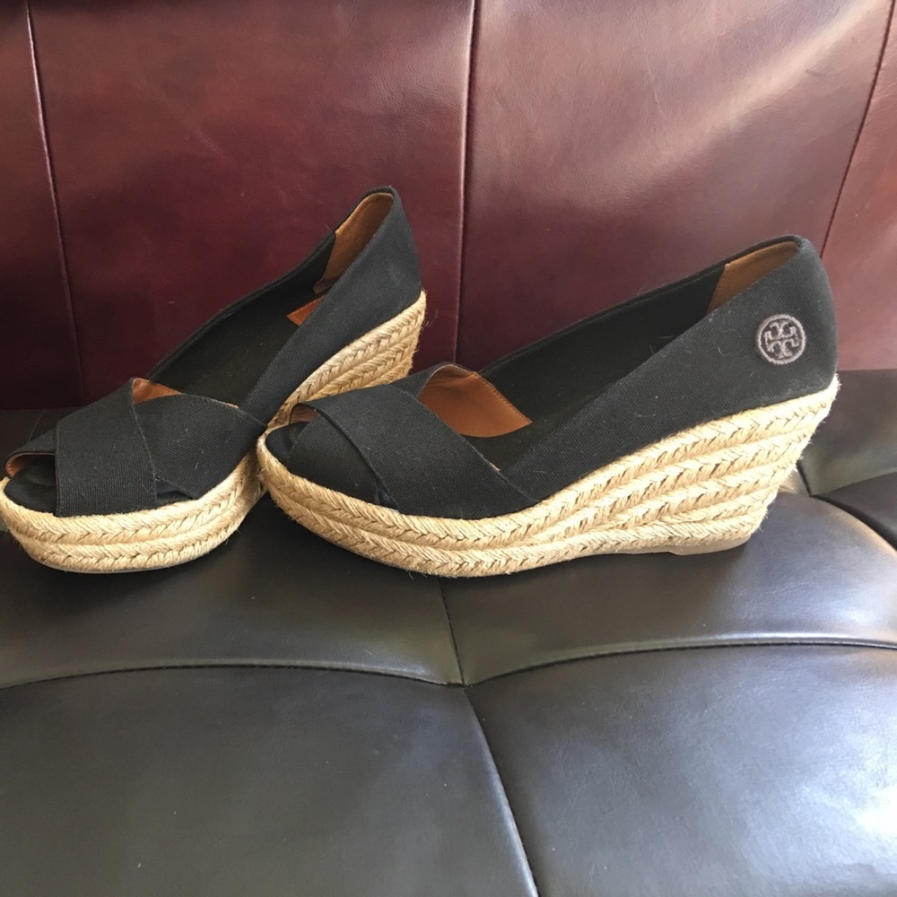 *PRICE DROP* Tory Burch peep toe wedge