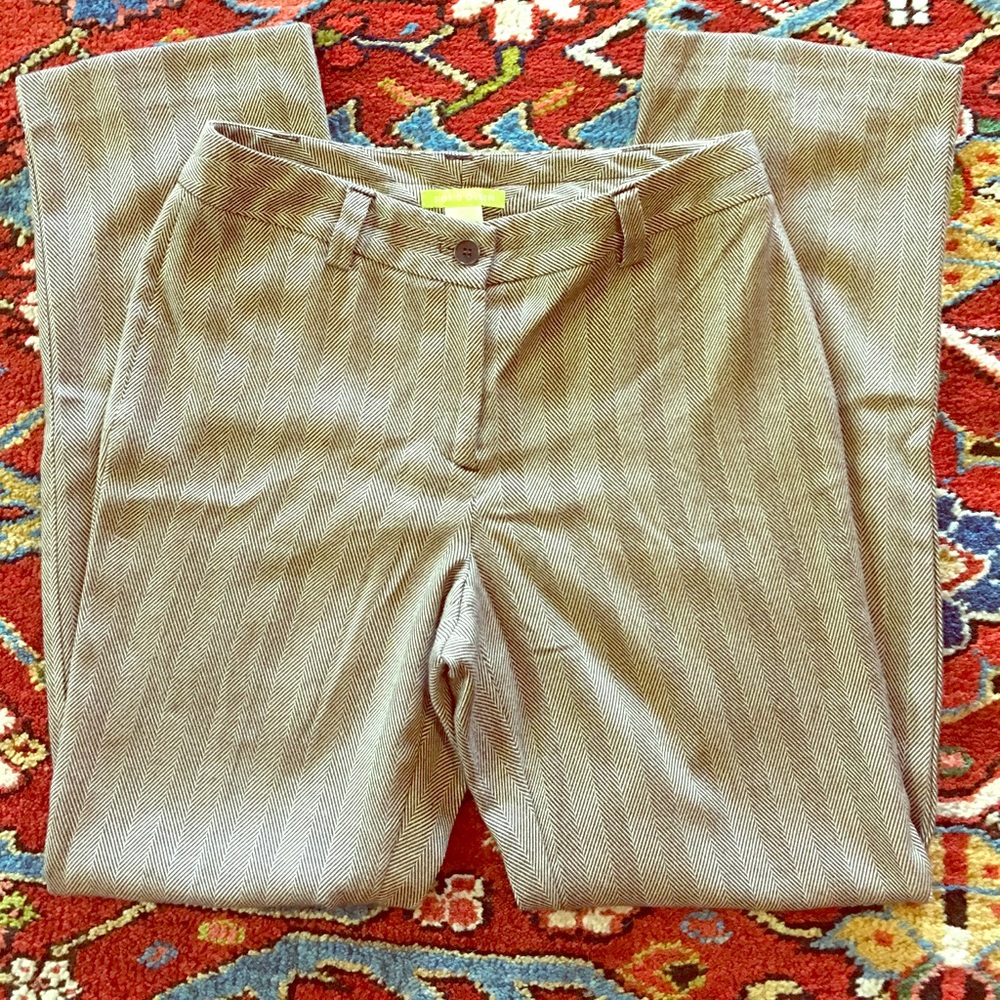 Sigrid Olsen Brown and tan slacks