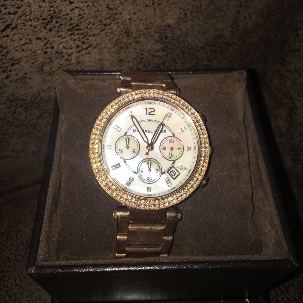 Rose gold Michael Kors watch