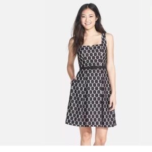 TRINA TURK KRISTEN BELTED FIT & FLARE DRESS SIZE 6