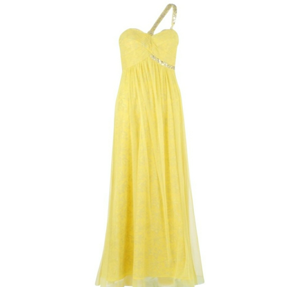 Yellow BCBG gown