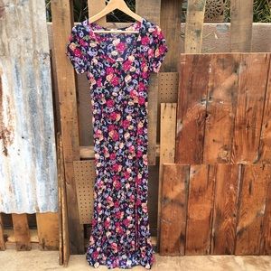 BILLABONG Navy Floral Maxi Dresd