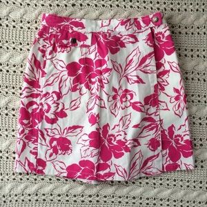 ANNE KLEIN Floral Skort A Line Pockets Sz 2