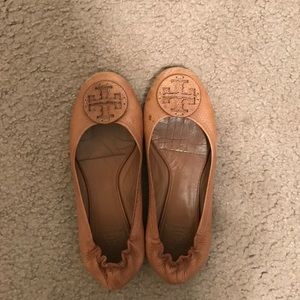 Tory Burch Reva flats brown leather