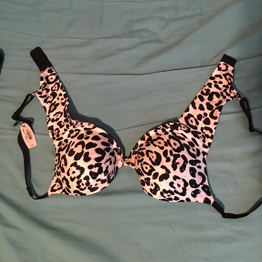 34C Victoria's Secret Pink/Black Bra *Brand New*