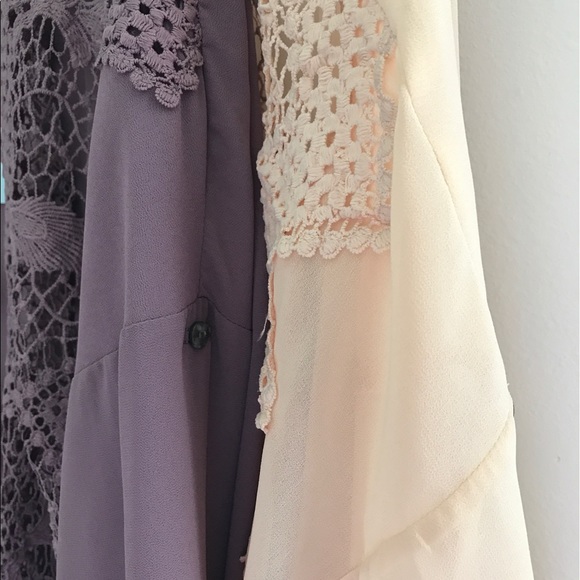 LAST - Dusty mauve lace cardigan - Picture 4 of 4