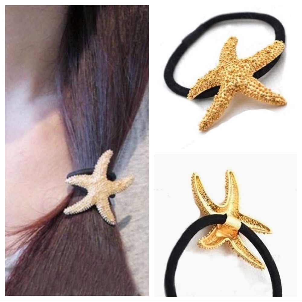💕2 for $10💕 Starfish Pony Tail Mermaid Hair Tie