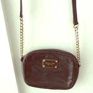 Michael Kors black and gold crossbody