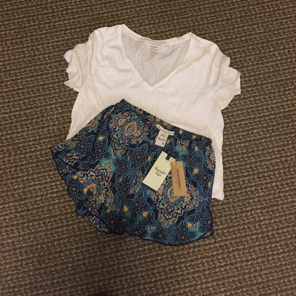 American Rag Paisley Ruffled Shorts