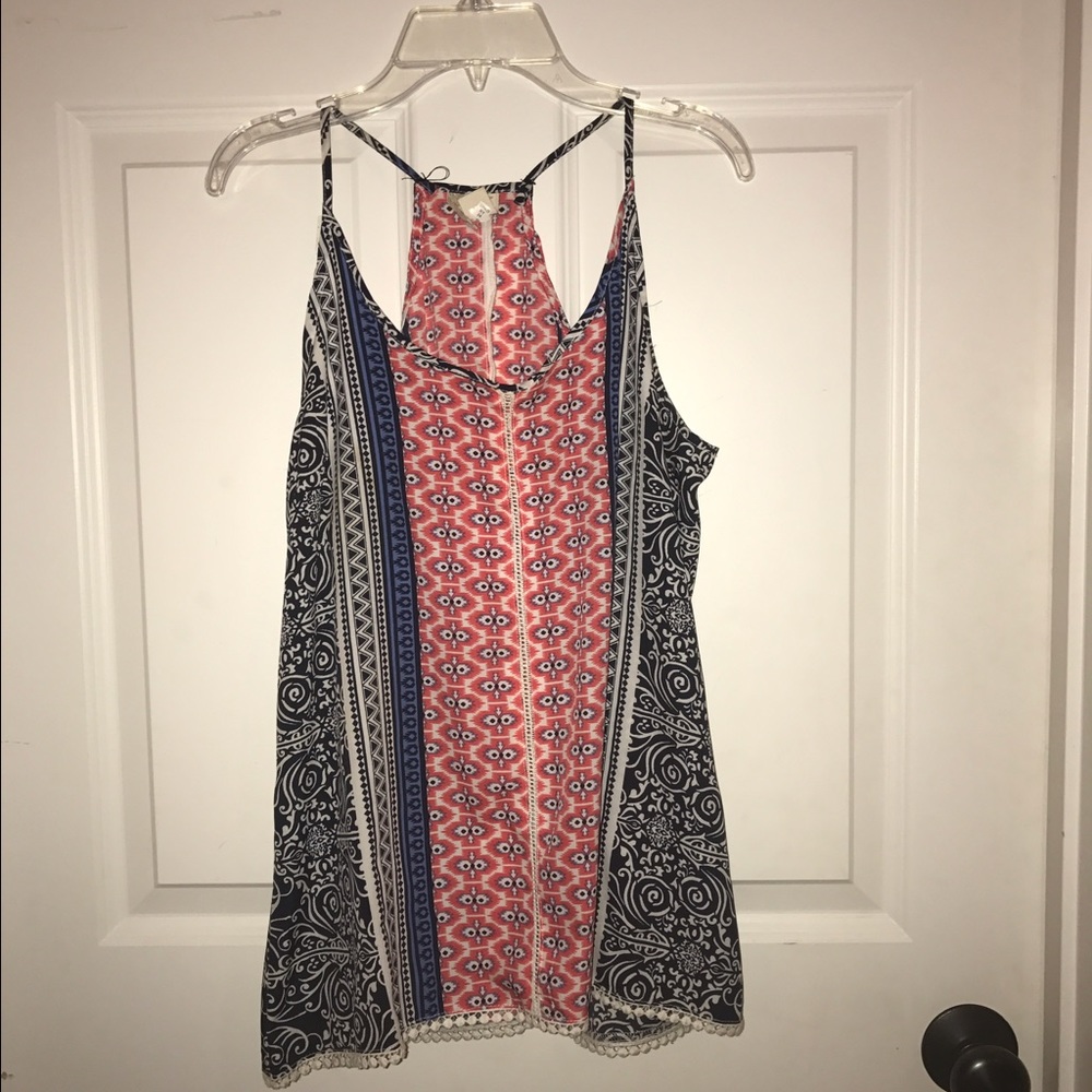 Tribal patterned tank top