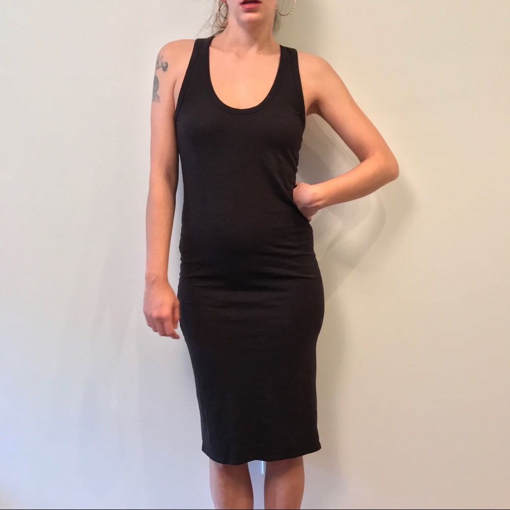 H&M black racerback midi dress