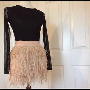 Feather faux skirt