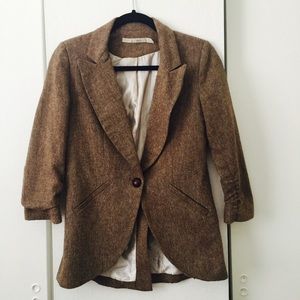 Brown vintage style women's blazer size small