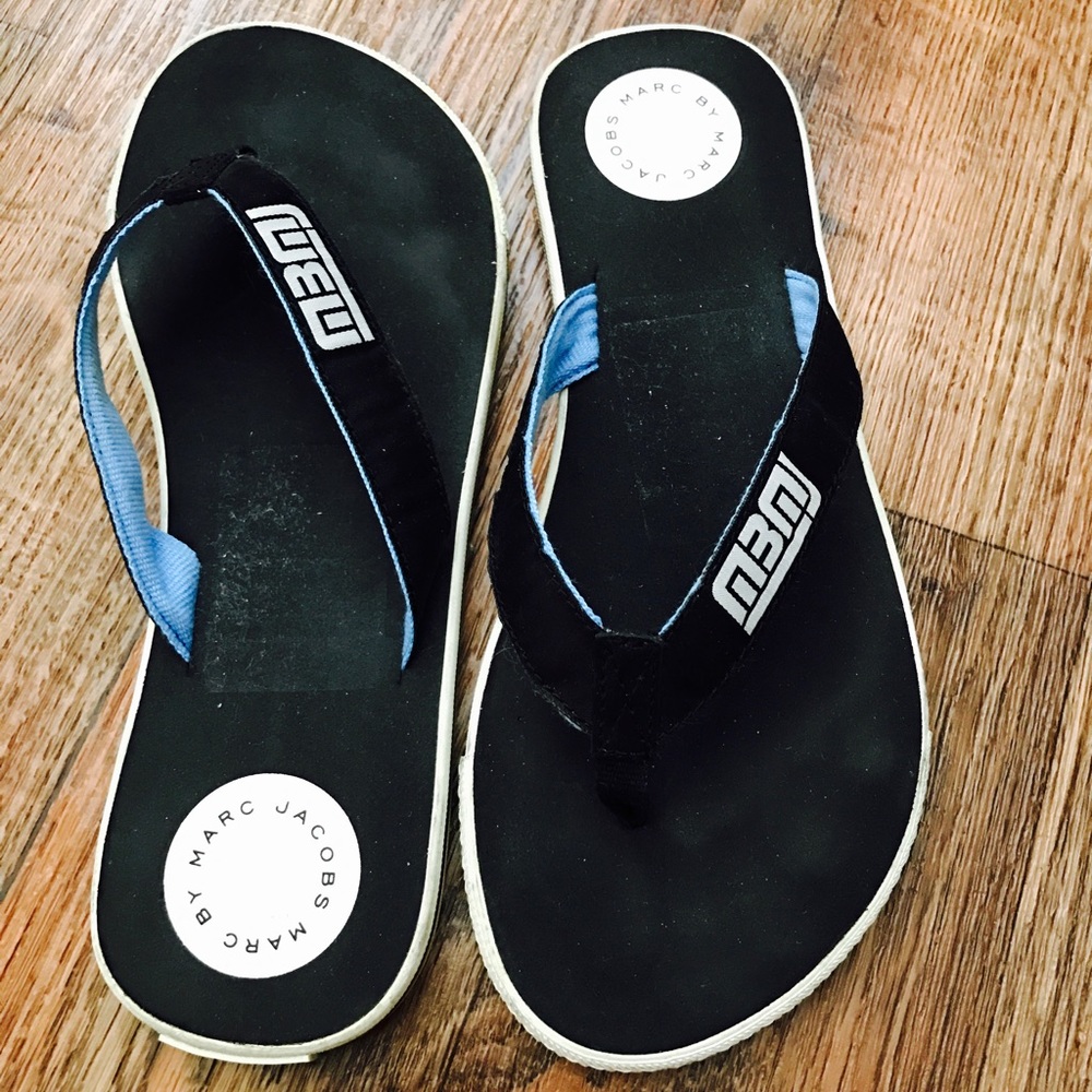Marc Jacobs Blue Skim Kicks Flip Flops (Size 37.5)