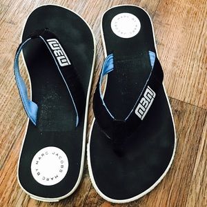 Marc Jacobs Blue Skim Kicks Flip Flops (Size 37.5)